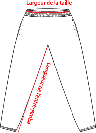 Charte de grandeur P04205 (S à 4XL)